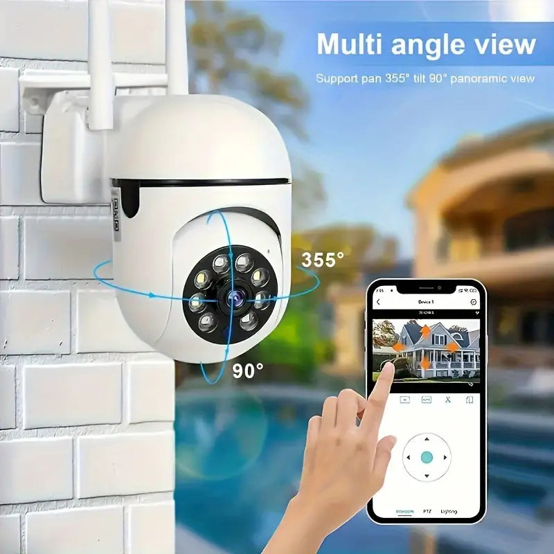 WIFI Monitoring Camera, 355 Degree Intercom Home Security Camera, Night Vision Camera, Suitable For Indoor And Outdoor (anti Domestic Water) Home Security Intelligent Camera APP Operation, Good Housekeeping Assistant, TF Card/cloud Storage